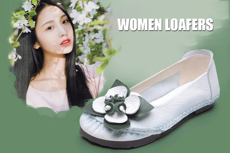 Zapatos acordonados de mujer en cuero de estilo retro
