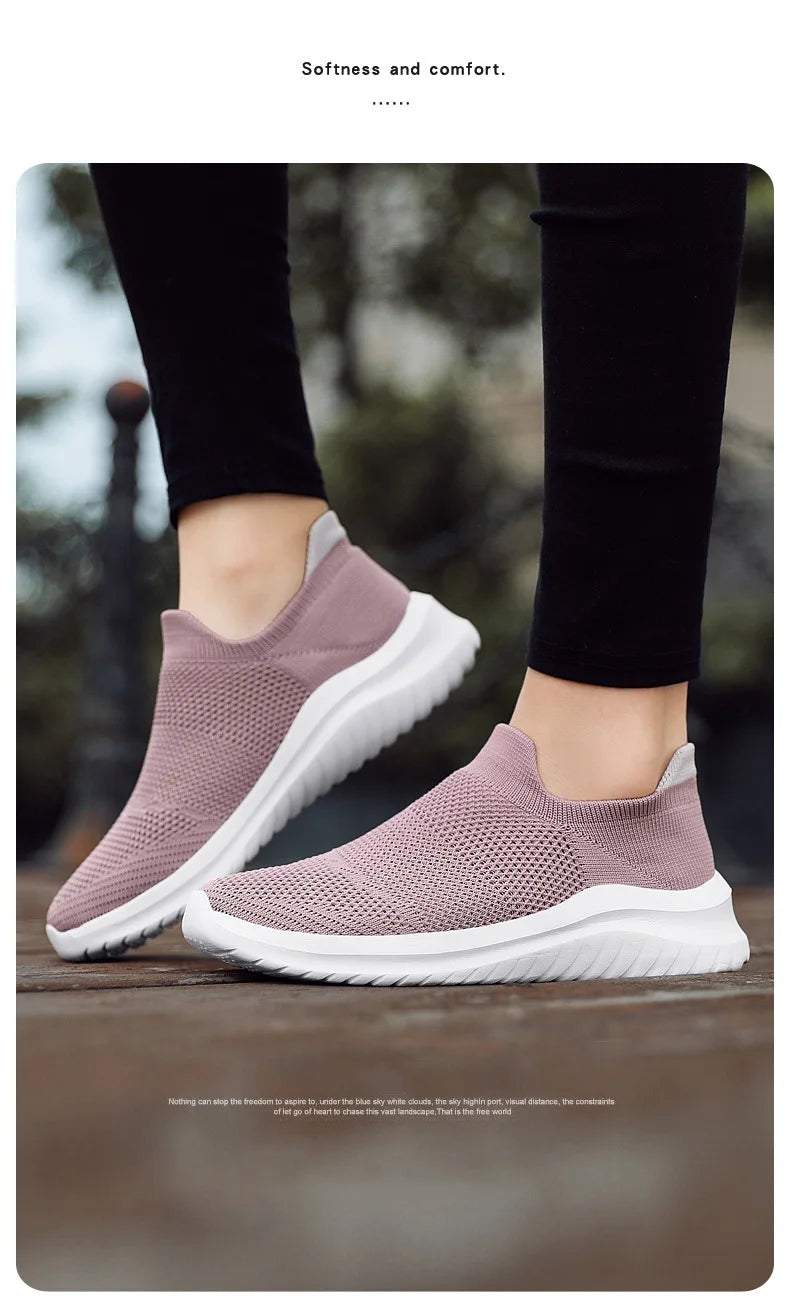 Zapatillas unisex sin cordones con capellada de malla y base de EVA