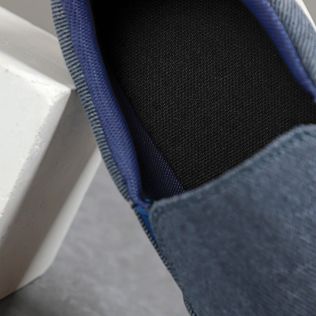 Zapatillas de lona para hombre sin cordones y punta redonda