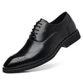 Zapatos Derby de PU con picado brogue