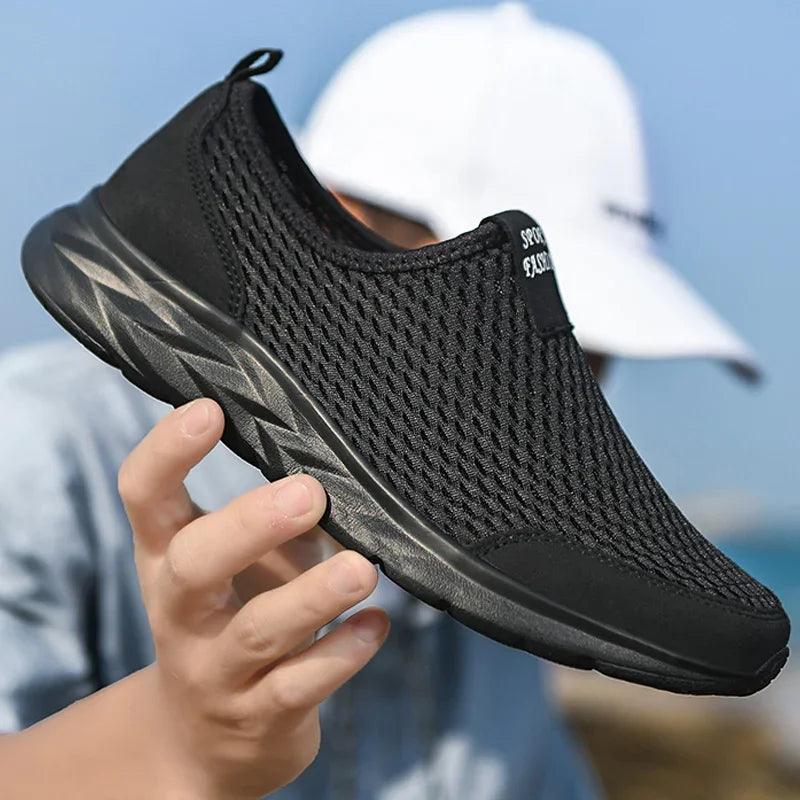 Zapatillas unisex de tela con construcción cosida