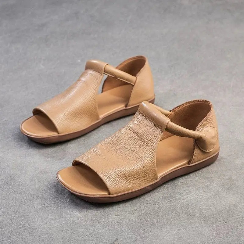 Sandalias de mujer con abrojo, tira en T y punta abierta