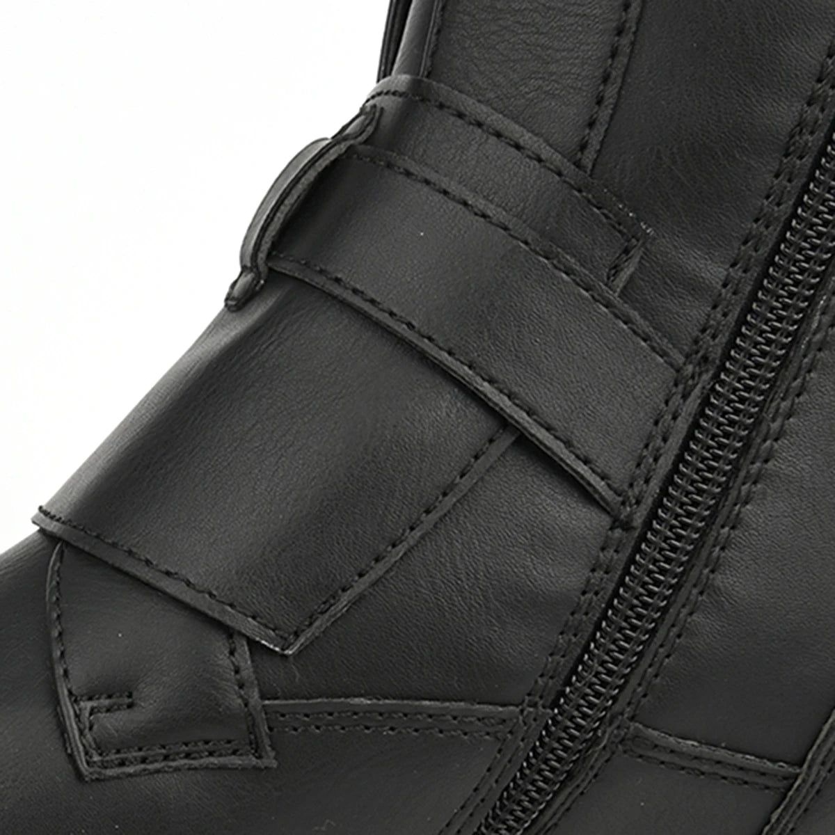 Botas de hombre con cierre lateral y hebilla de estilo retro
