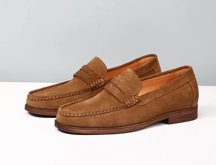 Mocasines driving de cuero con interior de cuero