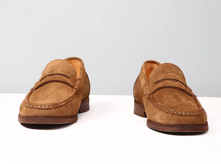 Mocasines driving de cuero con interior de cuero
