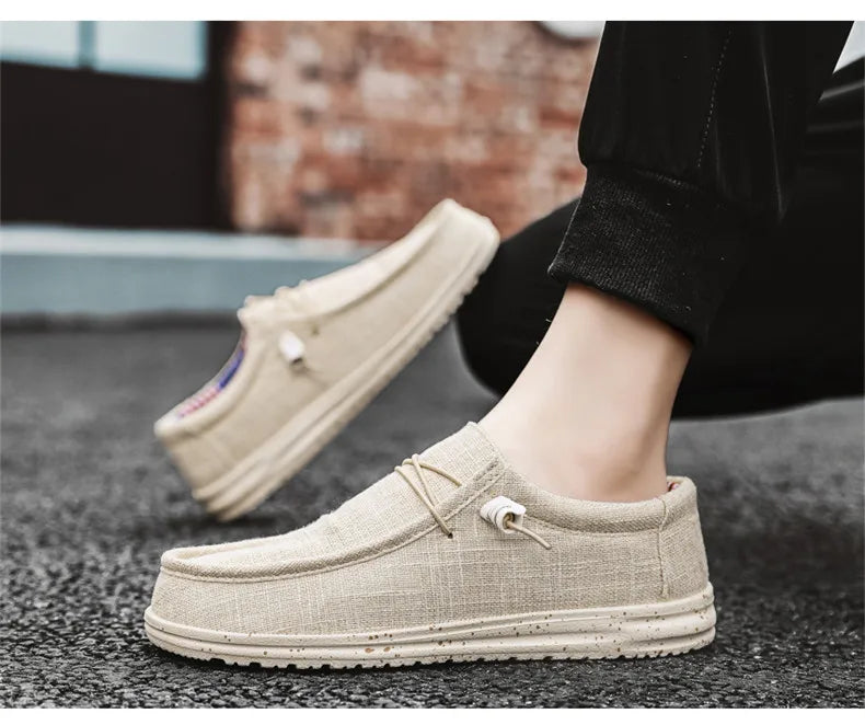 Zapatillas de lona con ajuste elástico y forro de algodón