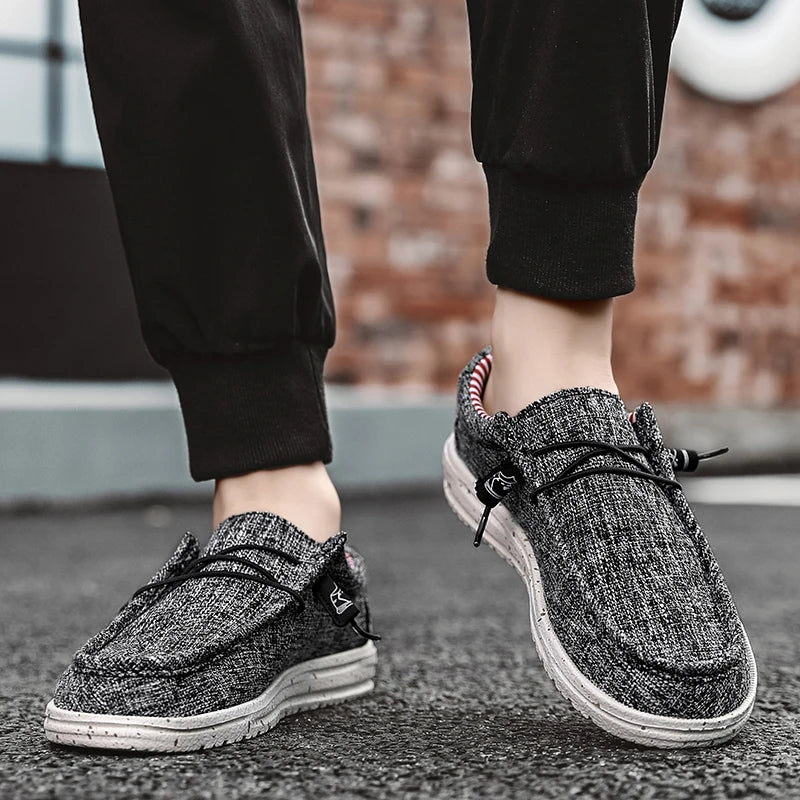 Zapatillas de lona con ajuste elástico y forro de algodón