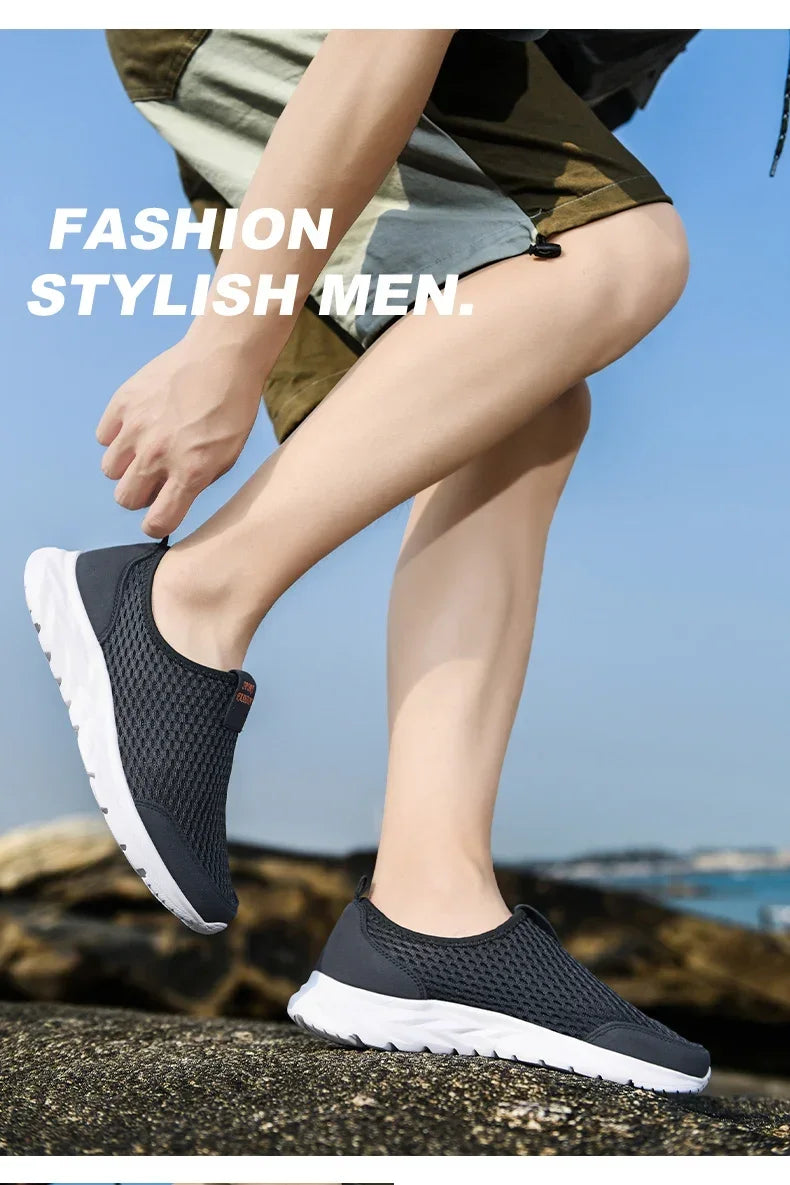 Zapatillas unisex de tela con construcción cosida