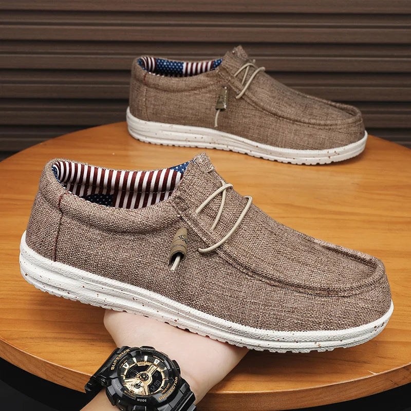 Zapatillas de lona con ajuste elástico y forro de algodón