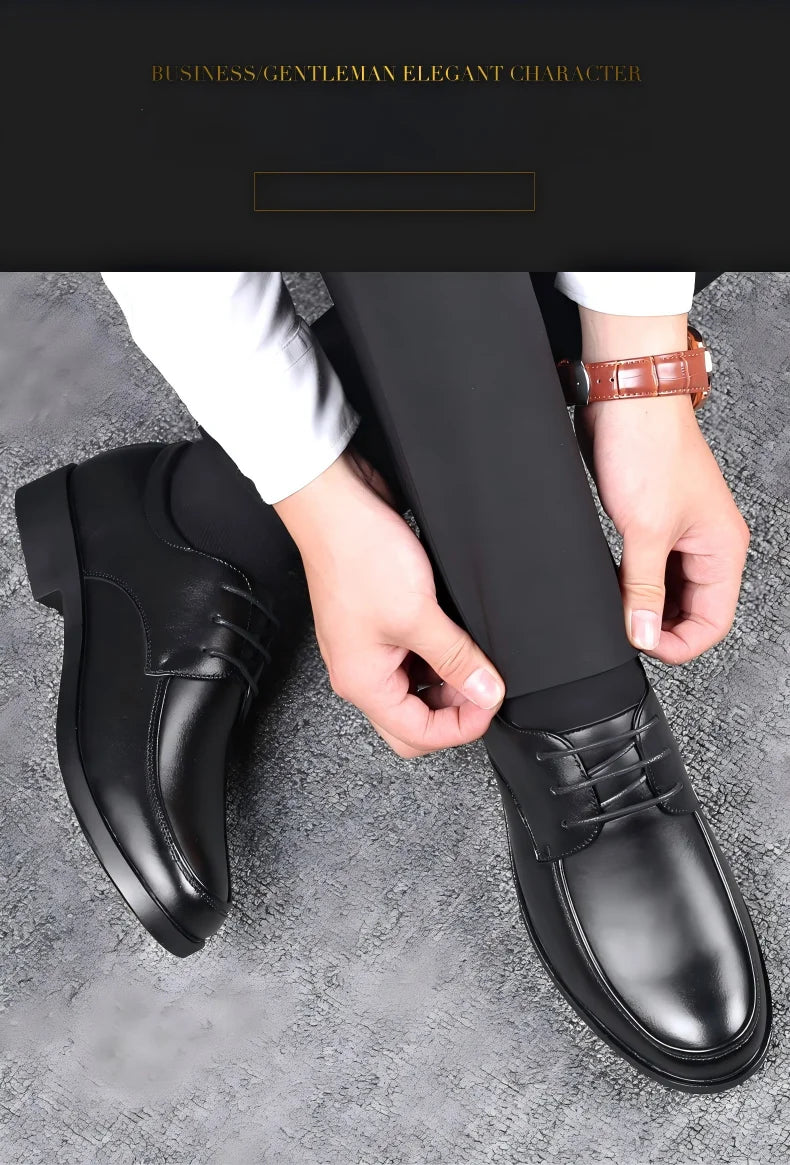 Zapatos de vestir negros de microfibra en dos modelos