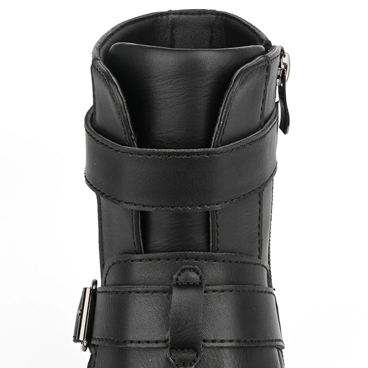 Botas de hombre con cierre lateral y hebilla de estilo retro