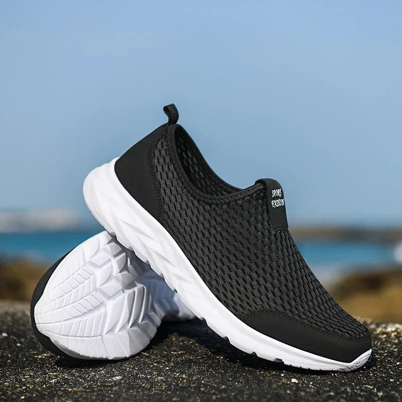 Zapatillas unisex de tela con construcción cosida