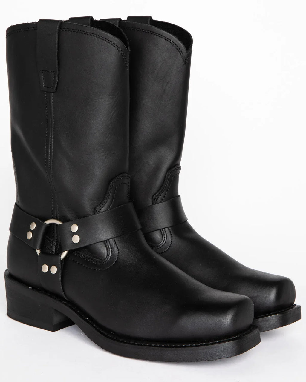 Botas texanas de PU con cierre y punta fina
