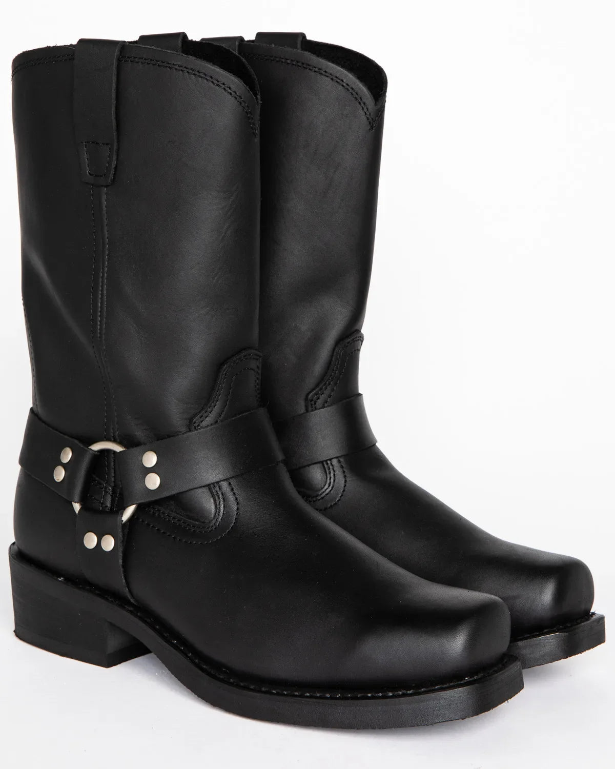 Botas texanas de PU con cierre y punta fina