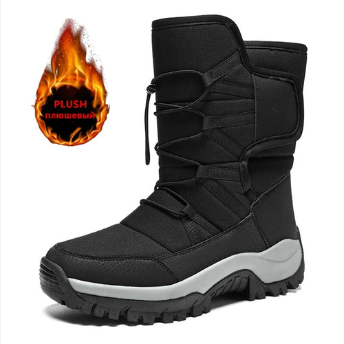 Botas de invierno de tejido elástico con interior de peluche