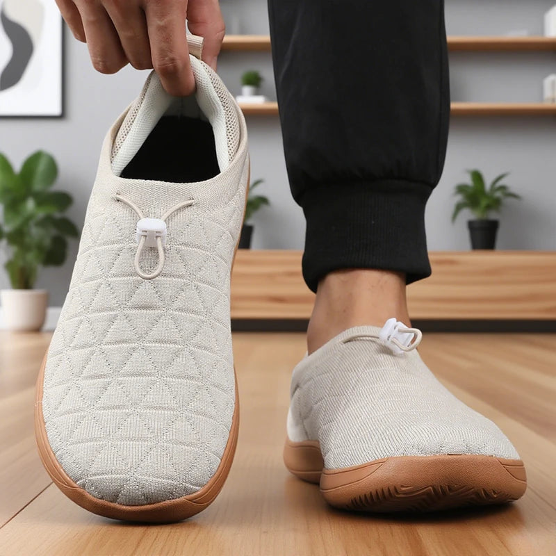 Zapatillas para caminar de malla con ajuste acordonado