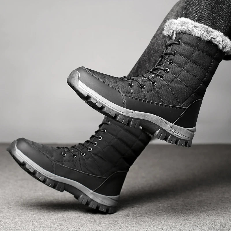 Botas de media caña de lona con interior abrigado