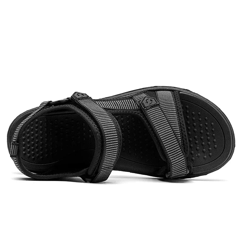 Sandalias de cuero sintético con abrojo y base de EVA
