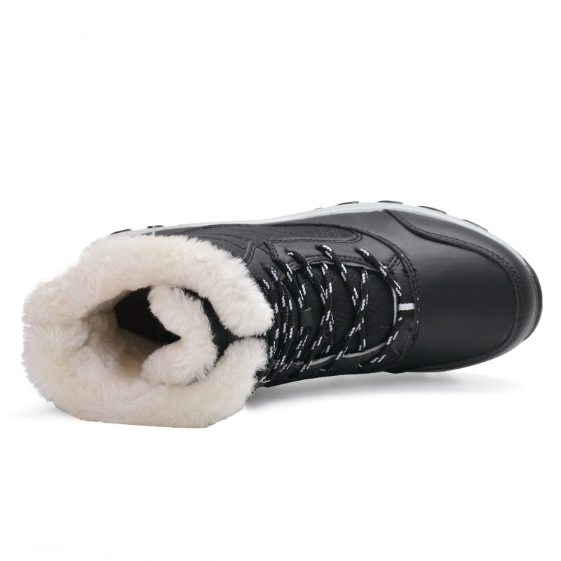 Botinetas acordonadas con plataforma e interior de peluche