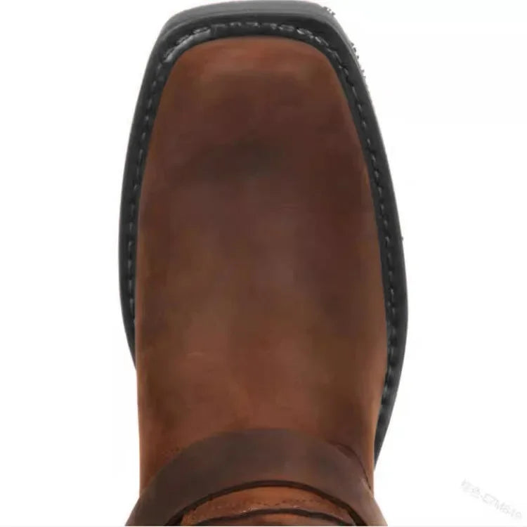 Botas texanas de PU con cierre y punta fina