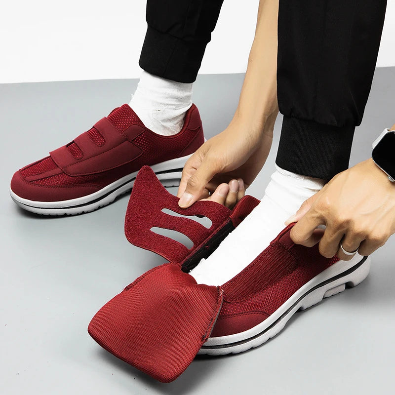 Zapatillas de puntera amplia con abrojo y algodón