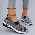 Zapatillas sin cordones de algodón con diseño a rayas