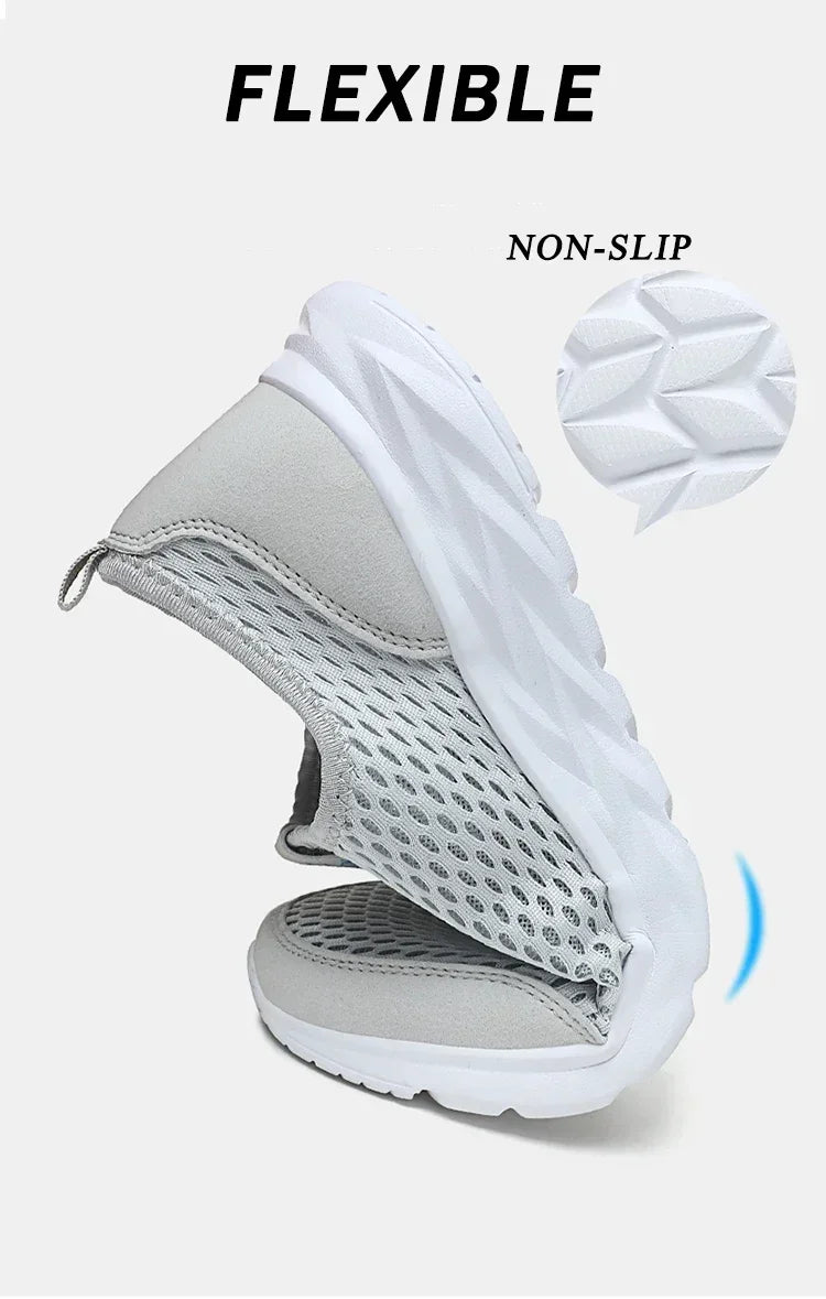 Zapatillas unisex de tela con construcción cosida