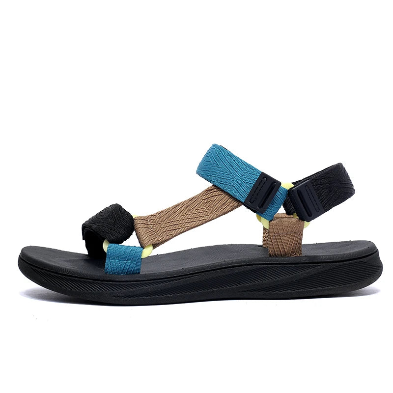 Sandalias de lona para hombre con ajuste de abrojo