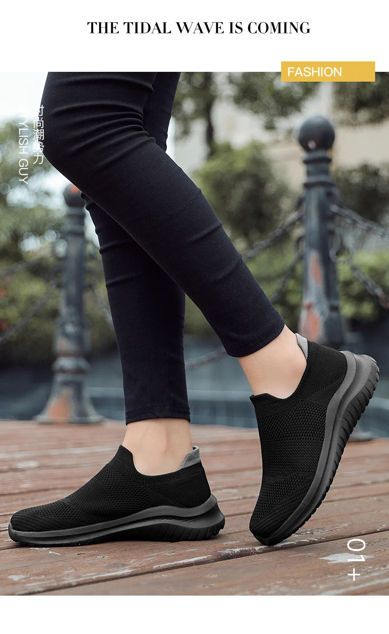 Zapatillas unisex sin cordones con capellada de malla y base de EVA