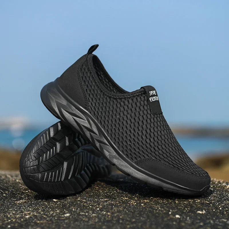 Zapatillas unisex de tela con construcción cosida