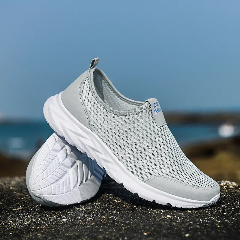 Zapatillas unisex de tela con construcción cosida