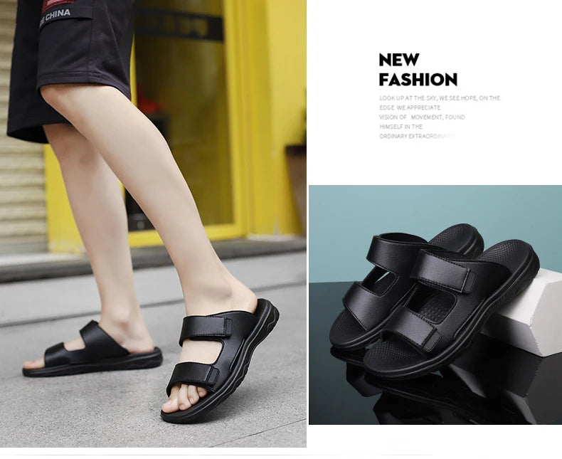 Sandalias de tiras para hombre con suela de goma