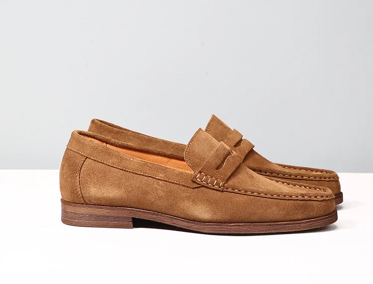 Mocasines driving de cuero con interior de cuero