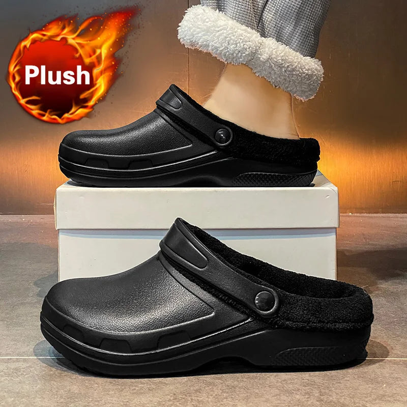 Zuecos de hombre de EVA con diseño calado y base elevada