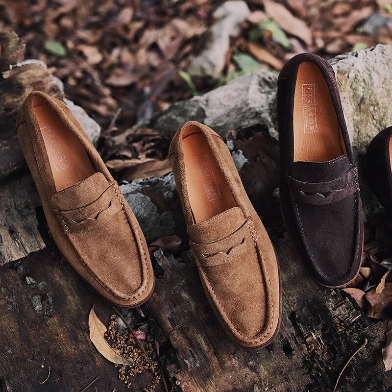 Mocasines driving de cuero con interior de cuero