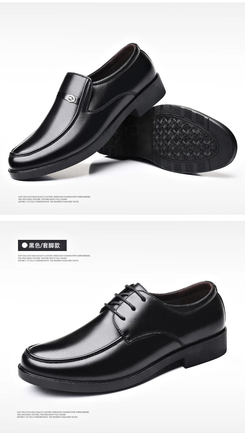 Zapatos de vestir negros de microfibra en dos modelos