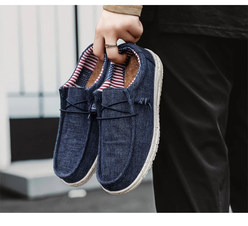 Zapatillas de lona con ajuste elástico y forro de algodón