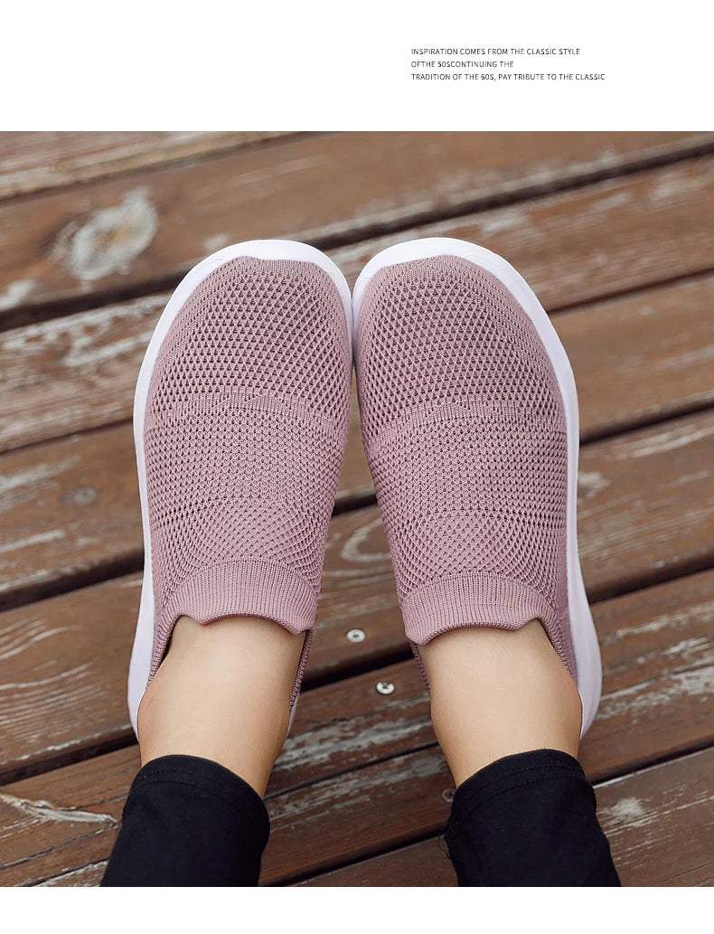 Zapatillas unisex sin cordones con capellada de malla y base de EVA