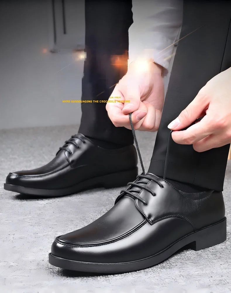 Zapatos de vestir negros de microfibra en dos modelos