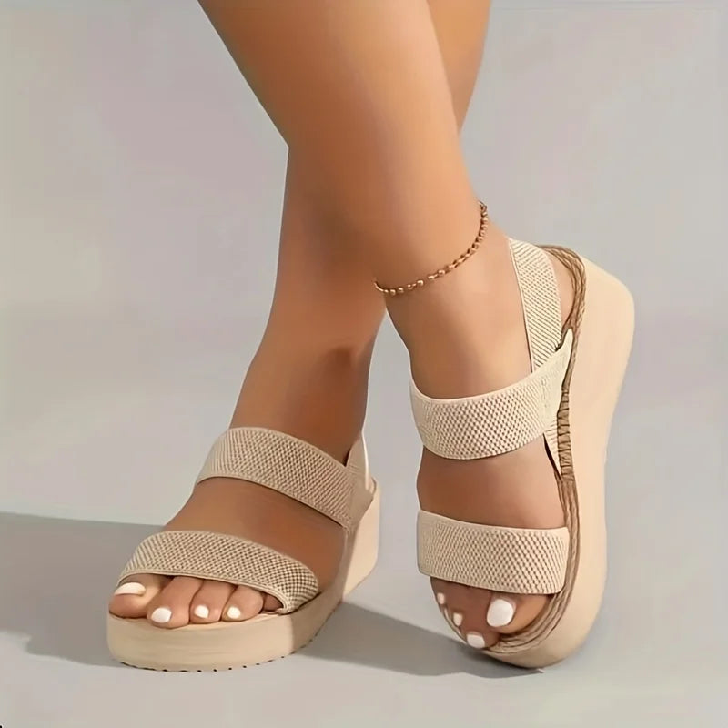 Sandalias de plataforma con tiras al tobillo