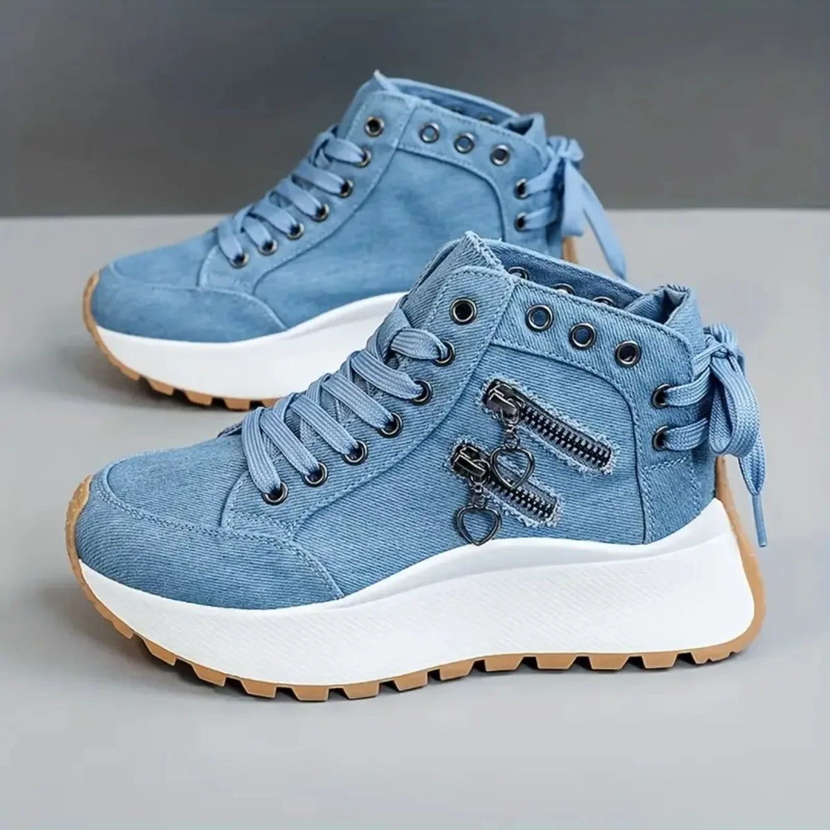 Zapatillas casuales de mujer en PU con base baja