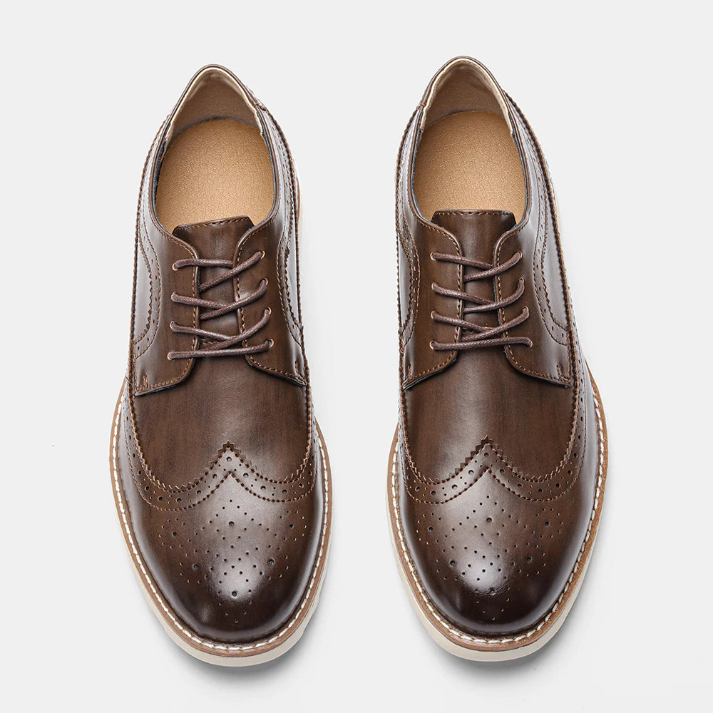 Zapatos Derby de hombre en PU con cordones