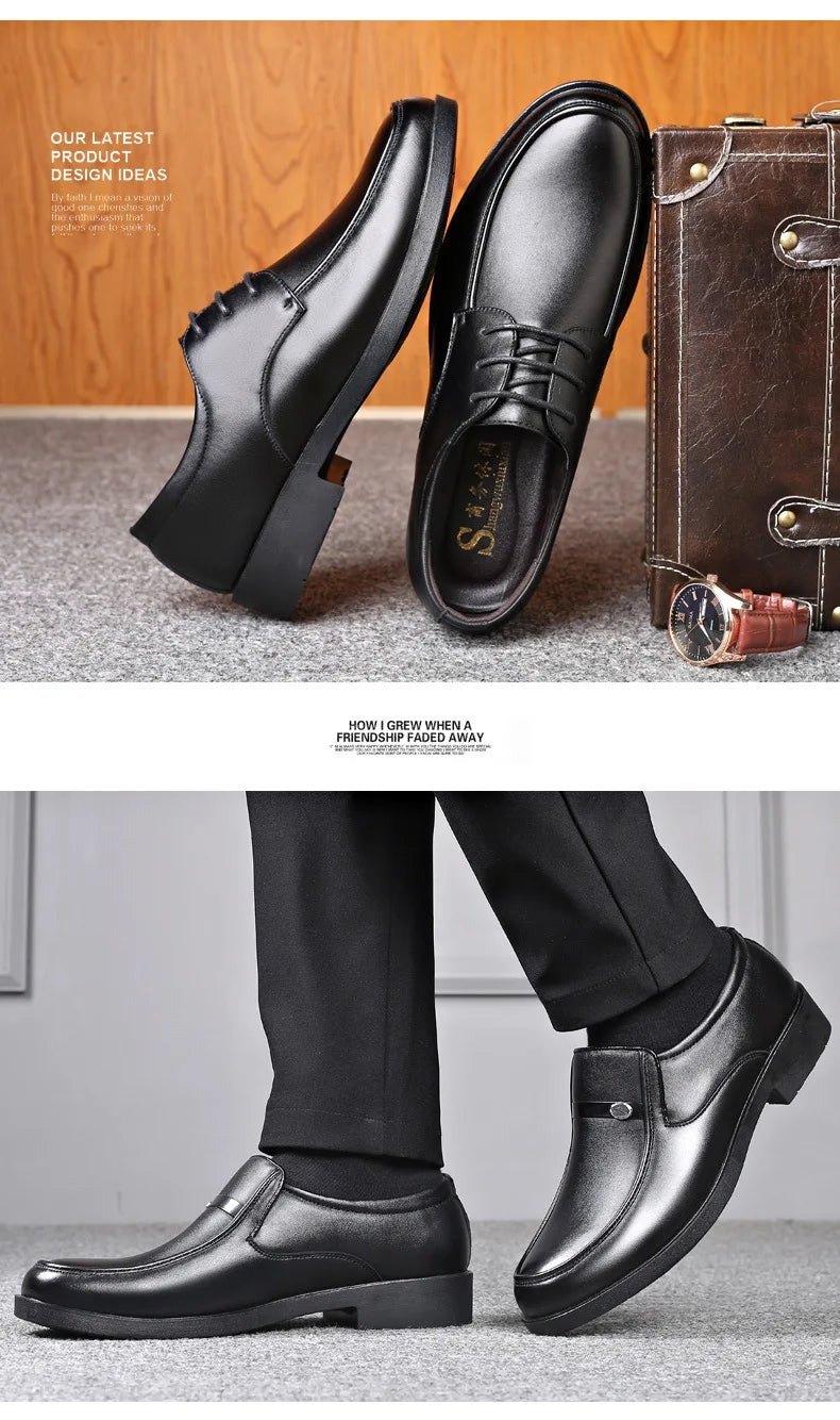 Zapatos de vestir negros de microfibra en dos modelos