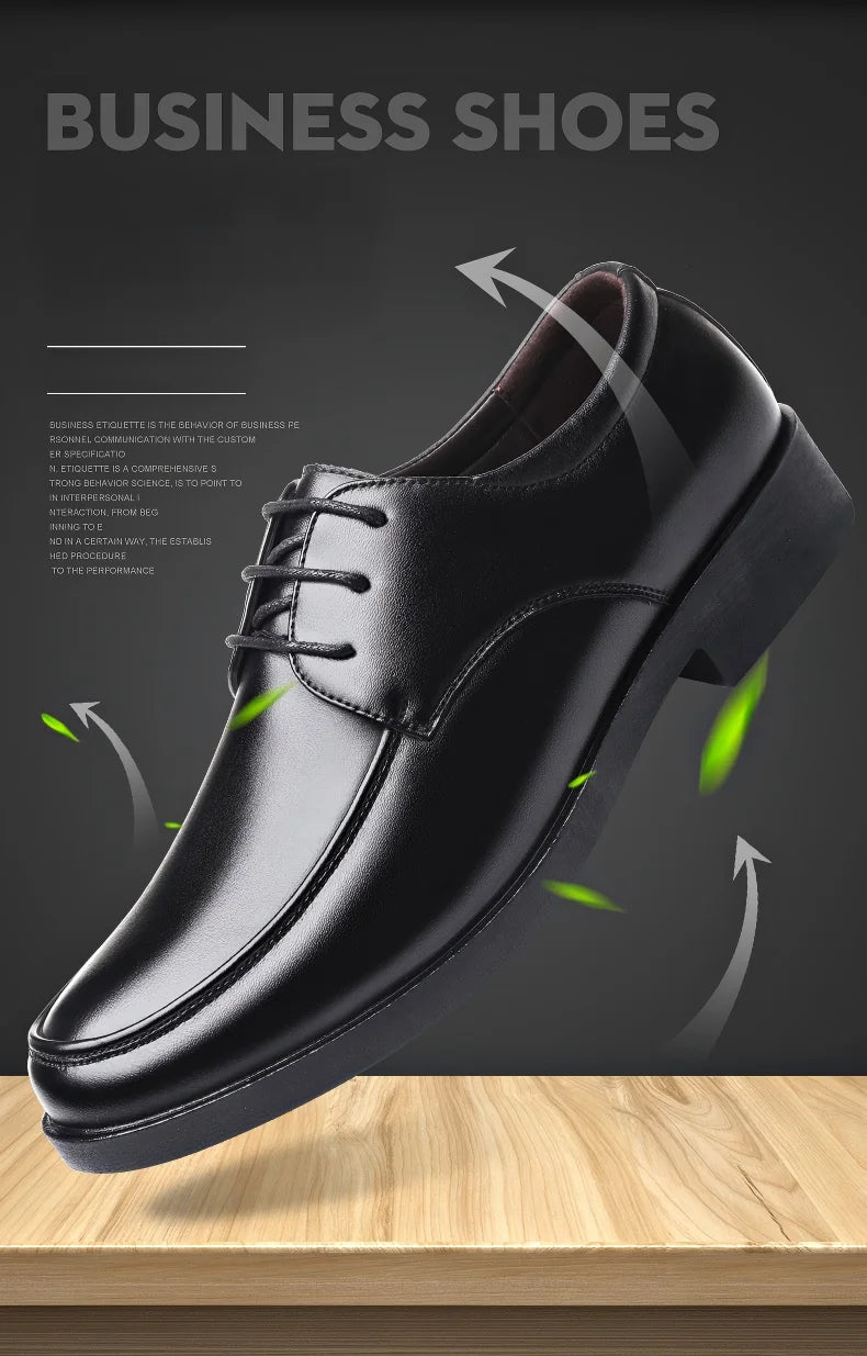 Zapatos de vestir negros de microfibra en dos modelos