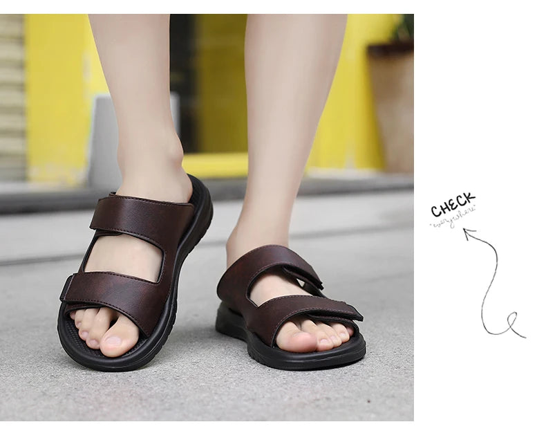 Sandalias de tiras para hombre con suela de goma
