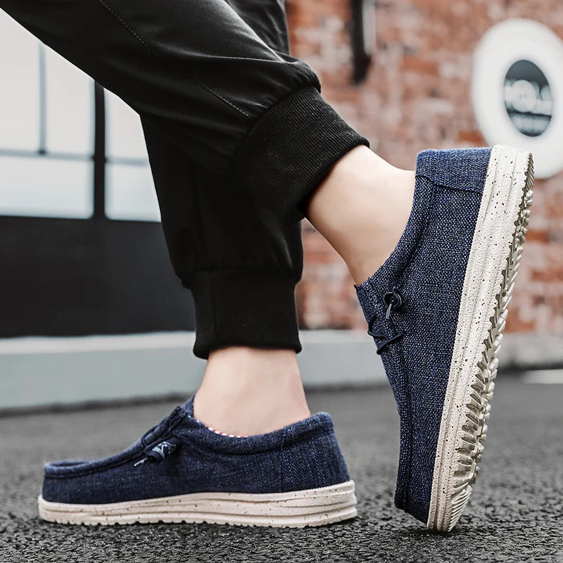 Zapatillas de lona con ajuste elástico y forro de algodón