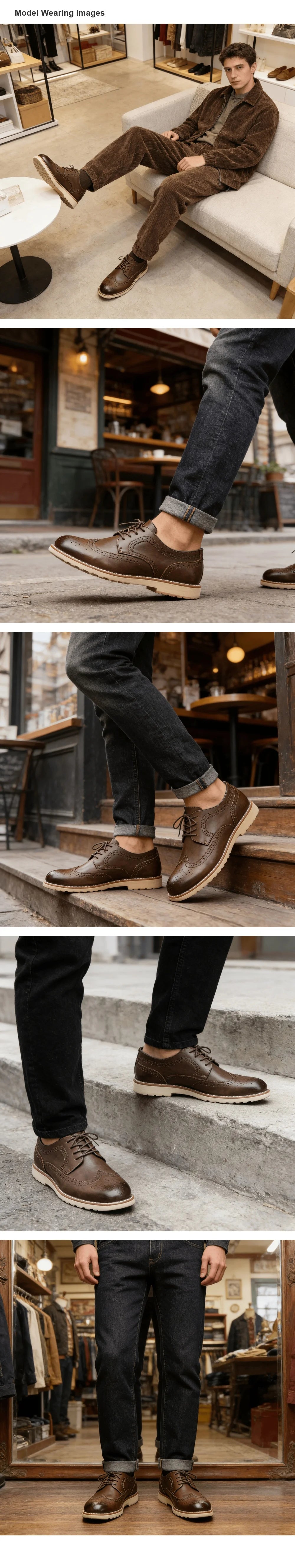 Zapatos Derby de hombre en PU con cordones