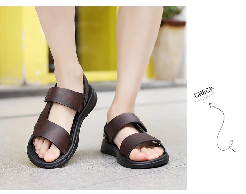 Sandalias de tiras para hombre con suela de goma