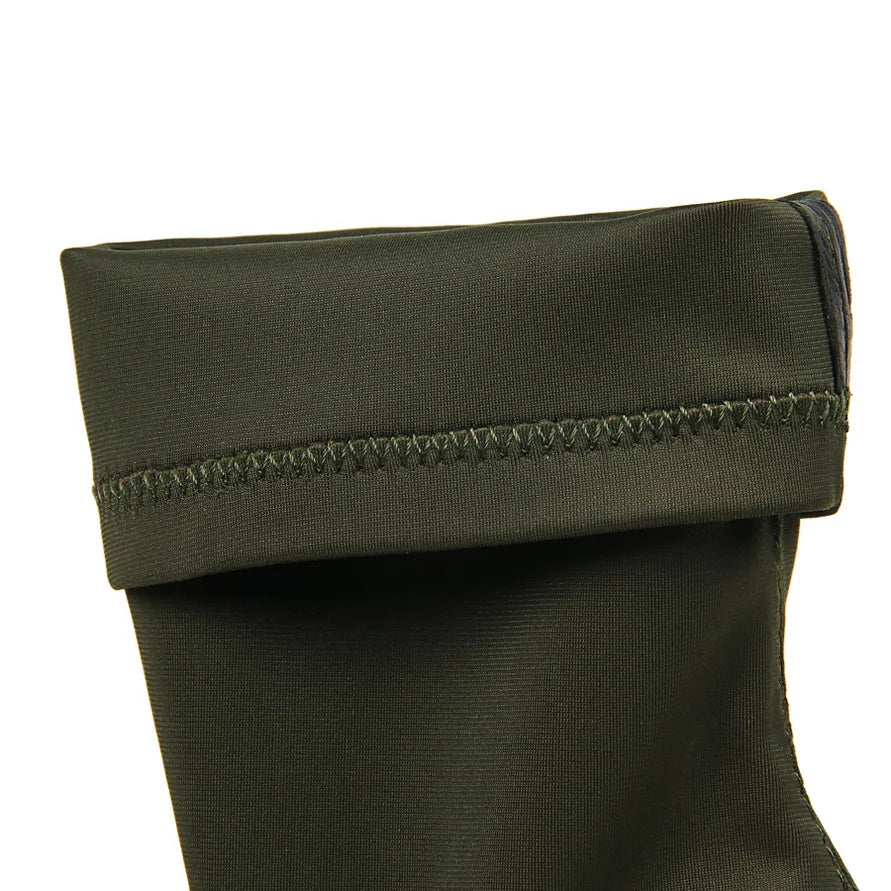 Botas tipo media de seda con taco bloque de 10 cm