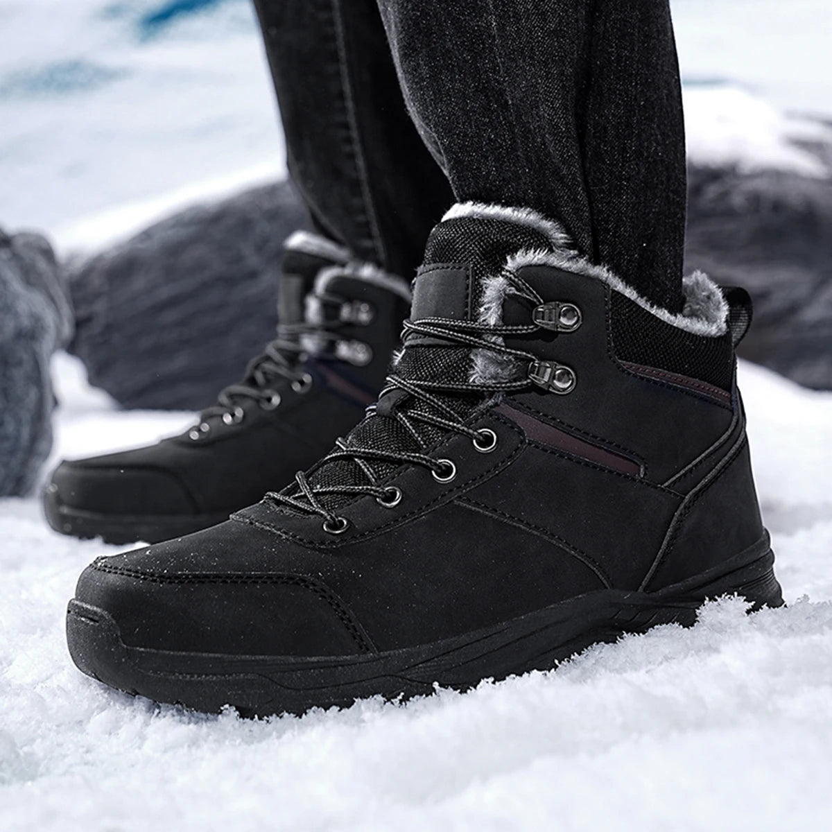 Botas cortas de invierno con interior de peluche